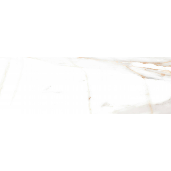 Λευκό πλακάκι τοίχου Ardenza Brillo 30x90 με glossy μαρμάρινη επιφάνεια